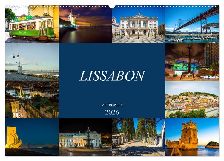 Produktbild: Metropole Lissabon (Wandkalender 2026 DIN A2 quer), CALVENDO Monatskalender