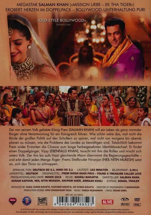 Produktbild: Der K&ouml;nig meines Herzens - Prem Ratan Dhan Payo (Deutsche Fassung)