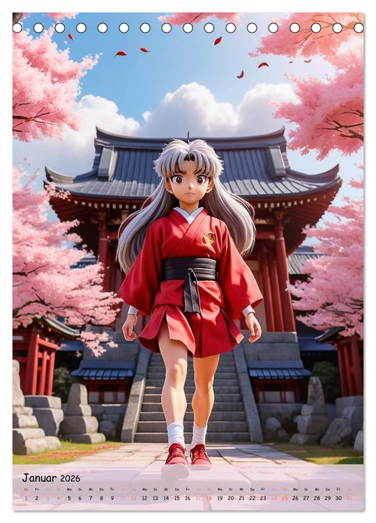 Produktbild: Tr&auml;ume eines jungen Herzens &ndash; Eine Manga-Reise zur Selbstfindung (Tischkalender 2026 DIN A5 hoch), CALVENDO Monatskalender