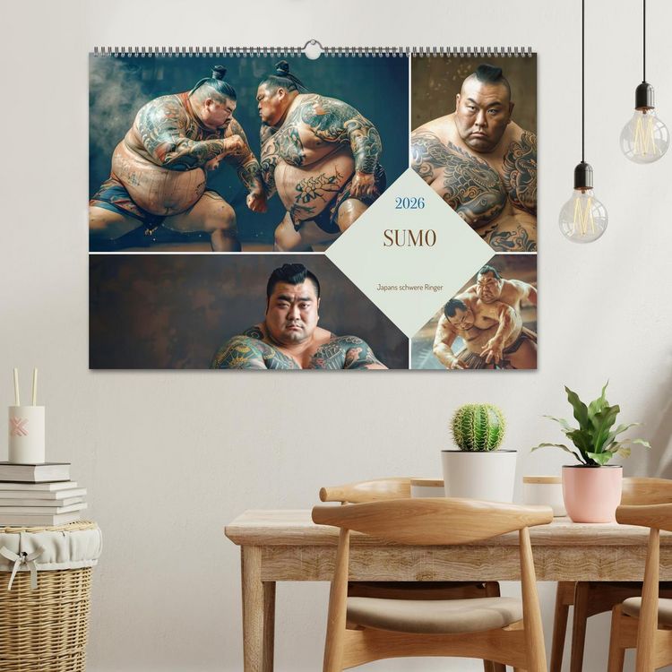 Produktbild: Sumo - Japans schwere Ringer (Wandkalender 2026 DIN A2 quer), CALVENDO Monatskalender