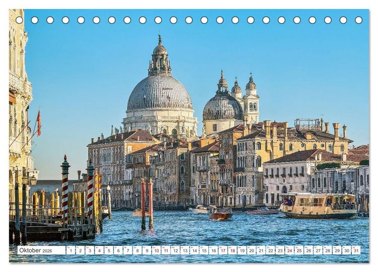 Produktbild: Venedig - Impressionen aus der Serenissima (Tischkalender 2026 DIN A5 quer), CALVENDO Monatskalender