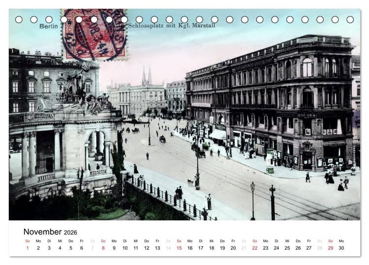 Produktbild: Farbige Gr&uuml;&szlig;e aus dem alten Berlin - Die sch&ouml;nsten Postkarten der Kaiserzeit (Tischkalender 2026 DIN A5 quer), CALVENDO Monatskalender