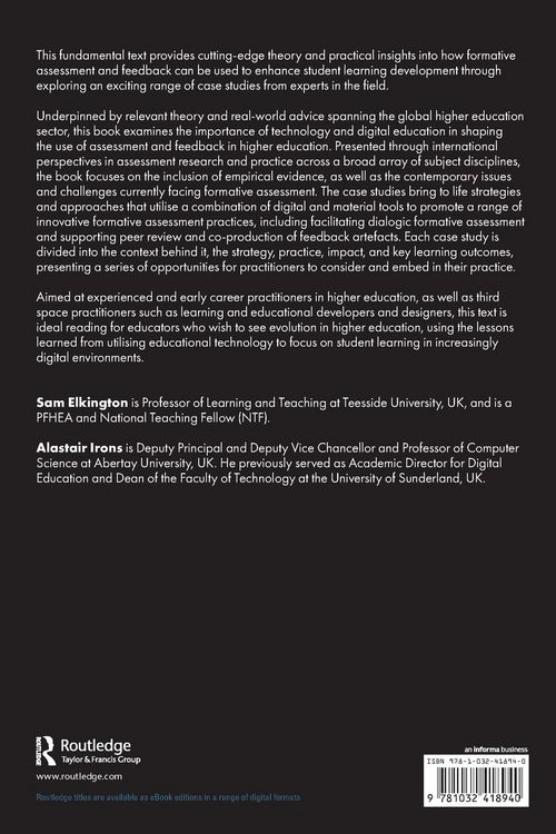 Produktbild: Formative Assessment and Feedback in Post-Digital Learning Environments