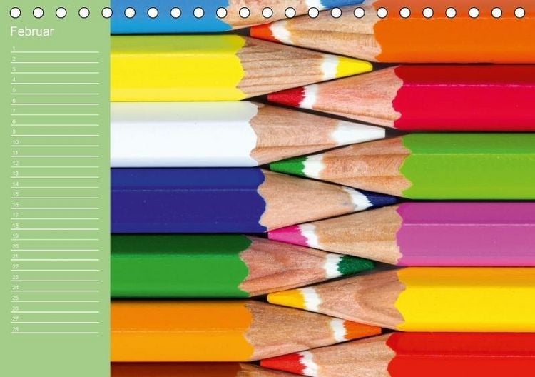 Produktbild: Die bunte Welt der Stifte - Geburtstagskalender (Tischkalender immerw&auml;hrend DIN A5 quer)