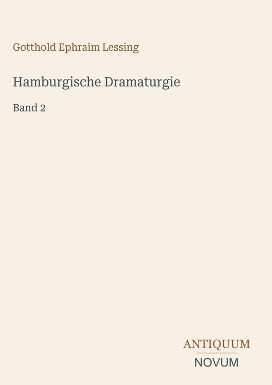 Produktbild: Hamburgische Dramaturgie