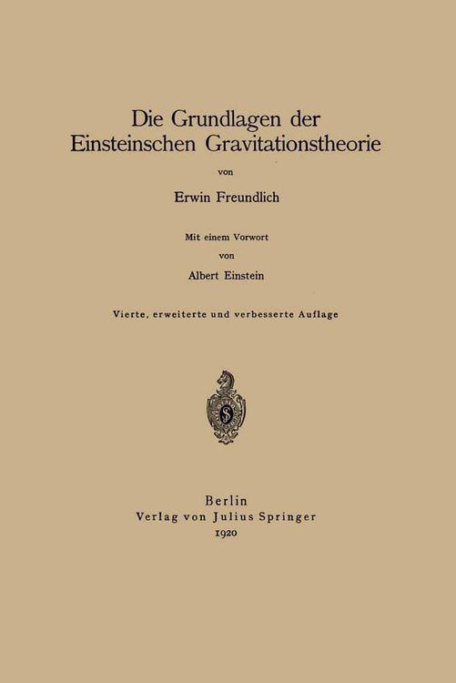 Produktbild: Die Grundlagen der Einsteinschen Gravitationstheorie