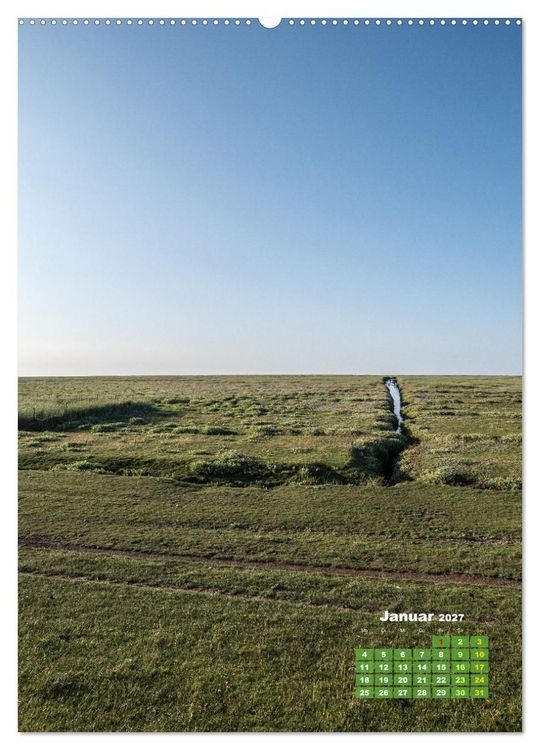 Produktbild: Westerhever - Wattwanderung in den Sonnenuntergang (hochwertiger Premium Wandkalender 2027 DIN A2 hoch), Kunstdruck in Hochglanz
