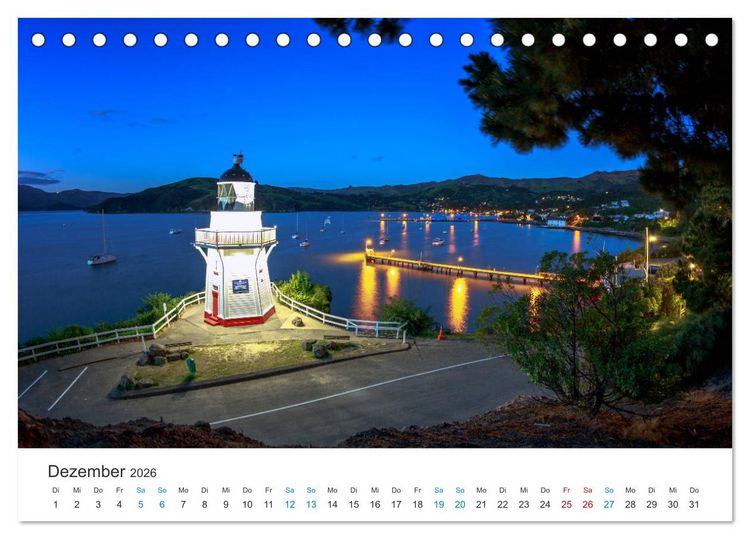 Produktbild: Neuseelands Leuchtt&uuml;rme (Tischkalender 2026 DIN A5 quer), CALVENDO Monatskalender