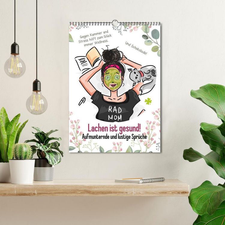 Produktbild: Lachen ist gesund! Aufmunternde und lustige Spr&uuml;che (Wandkalender 2026 DIN A3 hoch), CALVENDO Monatskalender