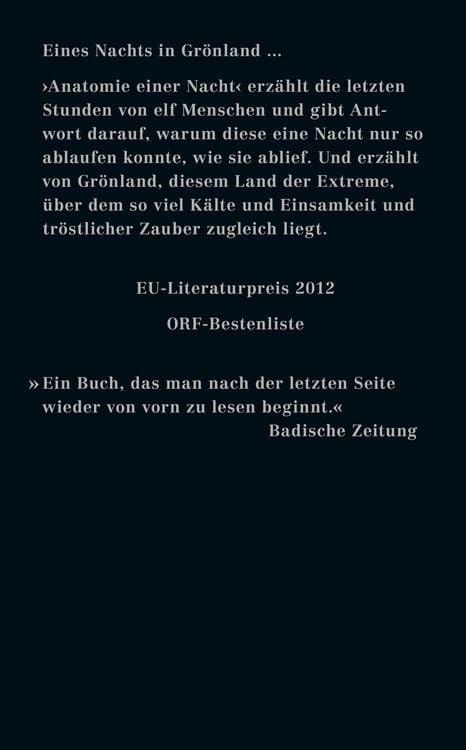 Produktbild: Anatomie einer Nacht