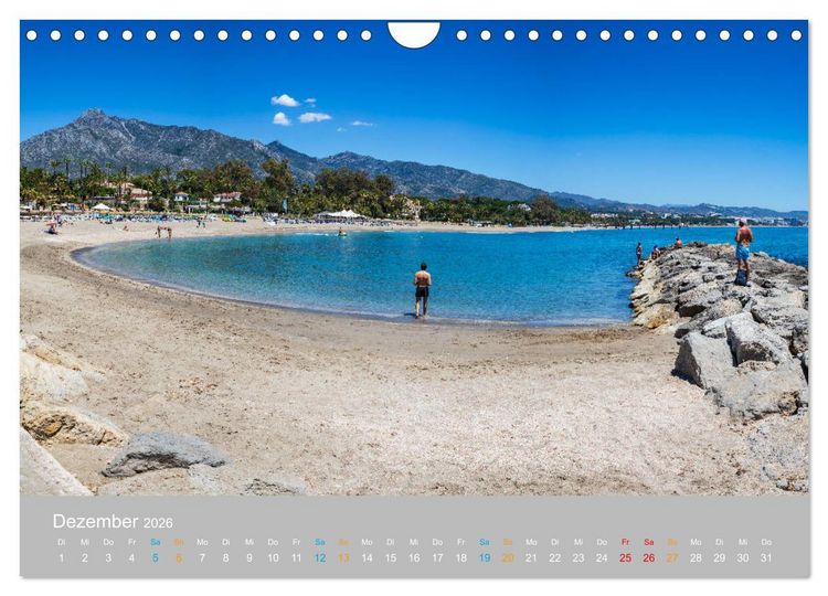 Produktbild: Marbella - andalusische Mittelmeerk&uuml;ste (Wandkalender 2026 DIN A4 quer), CALVENDO Monatskalender