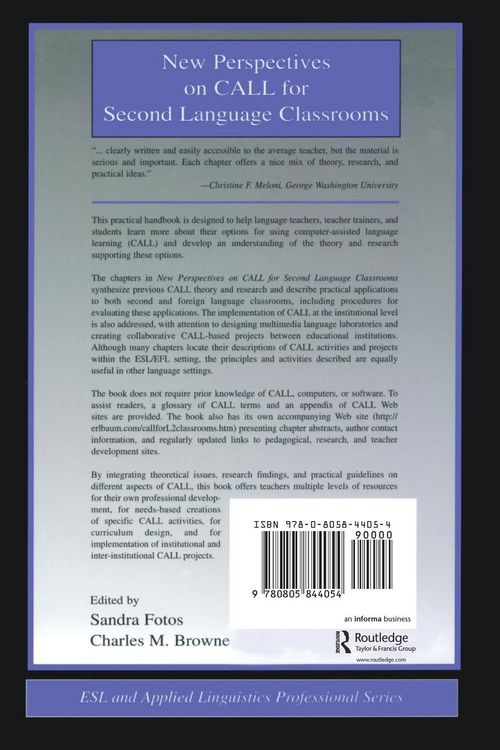 Produktbild: New Perspectives on CALL for Second Language Classrooms