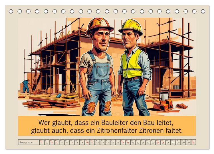 Produktbild: Meisterhaft daneben &ndash; Die witzige Seite des Handwerks (Tischkalender 2026 DIN A5 quer), CALVENDO Monatskalender