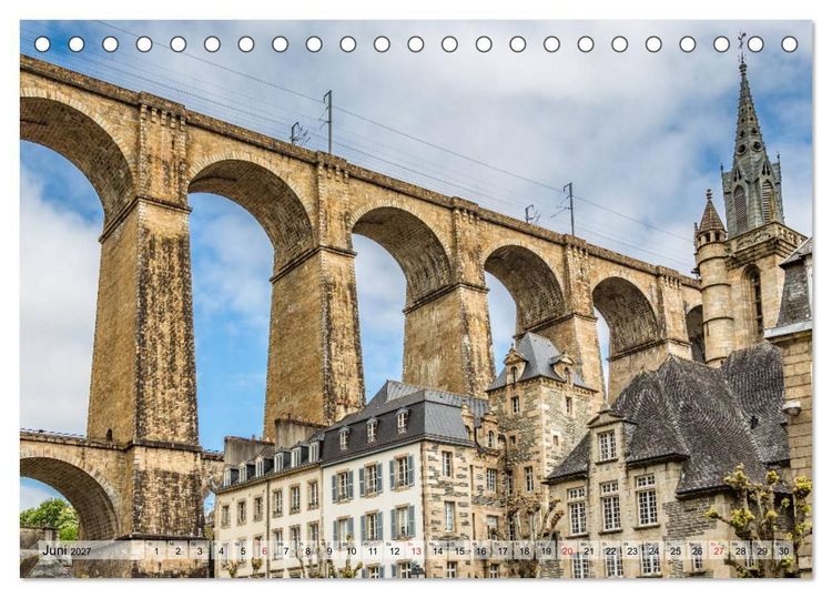 Produktbild: Bretagne - Felsenk&uuml;ste, Sandstr&auml;nde und viel zu sehen (Tischkalender 2027 DIN A5 quer), CALVENDO Monatskalender