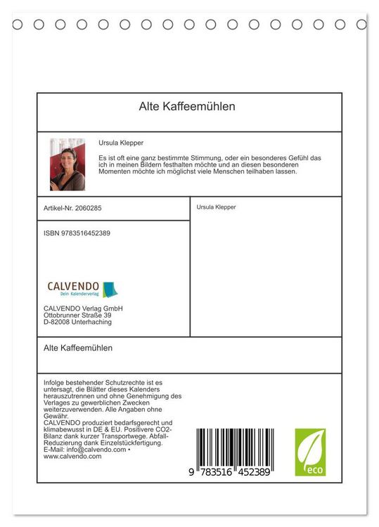 Produktbild: Alte Kaffeem&uuml;hlen (Tischkalender 2026 DIN A5 hoch), CALVENDO Monatskalender