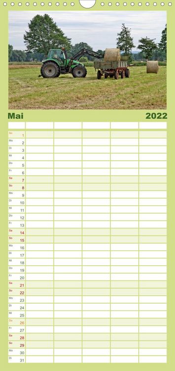 Produktbild: Familienplaner Landmaschinen zum Anfassen nah (Wandkalender 2022 , 21 cm x 45 cm, hoch)