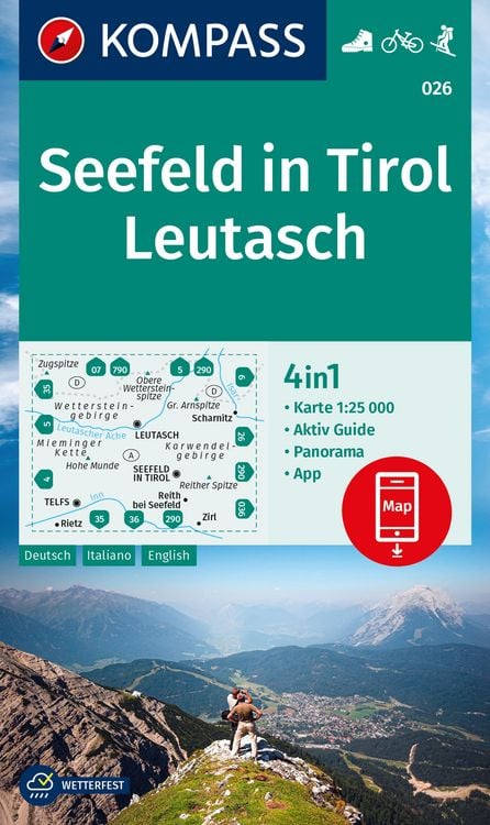 Bild vom Artikel KOMPASS Wanderkarte 026 Seefeld in Tirol, Leutasch 1:25.000 vom Autor 