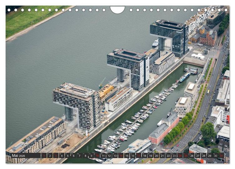 Produktbild: K&ouml;ln - Die Rheinmetropole aus der Luft (Wandkalender 2026 DIN A4 quer), CALVENDO Monatskalender