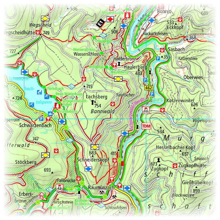 Produktbild: Publicpress Rad- und Wanderkarte Freudenstadt, Baiersbronn, Bad Rippoldsau-Schapbach, Enzkl&ouml;sterle 1:50.000