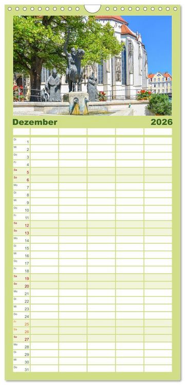 Produktbild: Familienplaner 2026 - Romantisches Augsburg mit 5 Spalten (Wandkalender, 21 x 45 cm) CALVENDO