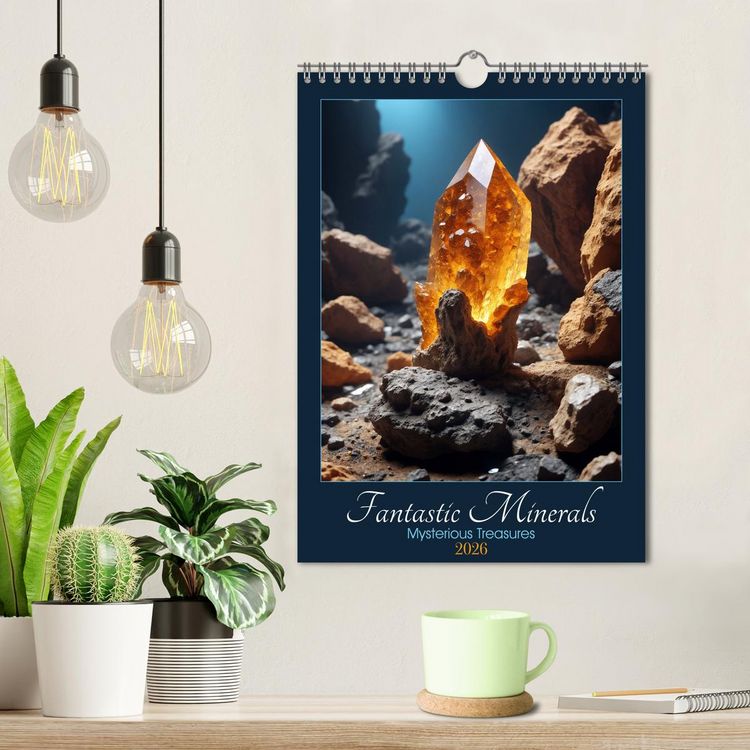 Produktbild: Fantastic Minerals - Mysterious Treasures (Wall Calendar 2026 DIN A4 portrait), CALVENDO 12 Month Wall Calendar