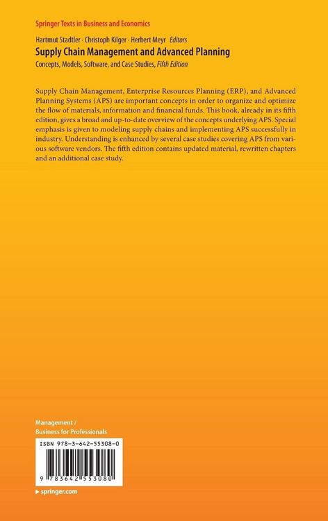 Produktbild: Supply Chain Management and Advanced Planning