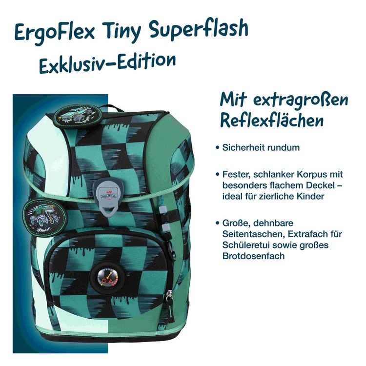 Produktbild: DerDieDas Schulranzen Set ErgoFlex Tiny Superflash, Schulranzen Set, 5tlg, Super Truck