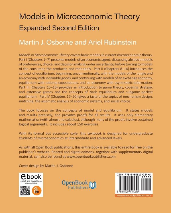 Produktbild: Models in Microeconomic Theory