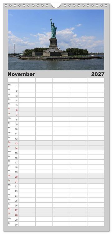 Produktbild: Familienplaner 2027 - New York City mit 5 Spalten (Wandkalender, 21 x 45 cm) CALVENDO