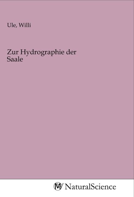 Produktbild: Zur Hydrographie der Saale