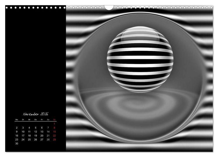 Produktbild: Optische Kunst im Quadrat (Wandkalender 2026 DIN A3 quer), CALVENDO Monatskalender