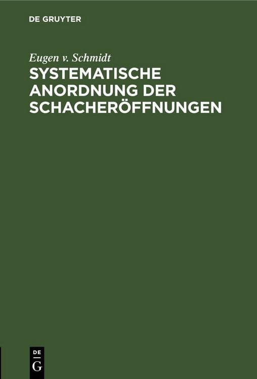 Produktbild: Systematische Anordnung der Schacher&ouml;ffnungen