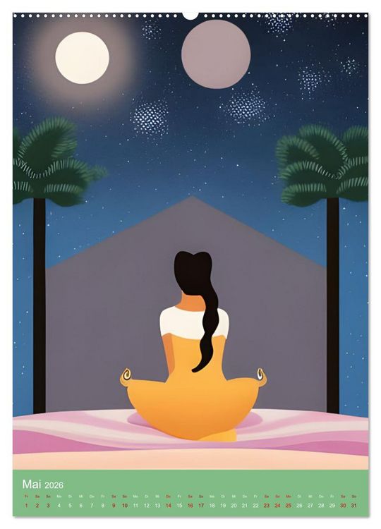 Produktbild: Meditation verbindet (hochwertiger Premium Wandkalender 2026 DIN A2 hoch), Kunstdruck in Hochglanz