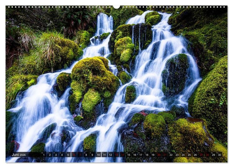Produktbild: Der Norden Neuseelands: Vulkane, Wasserf&auml;lle und imposante Str&auml;nde (Wandkalender 2026 DIN A2 quer), CALVENDO Monatskalender