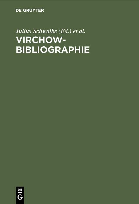 Produktbild: Virchow-Bibliographie