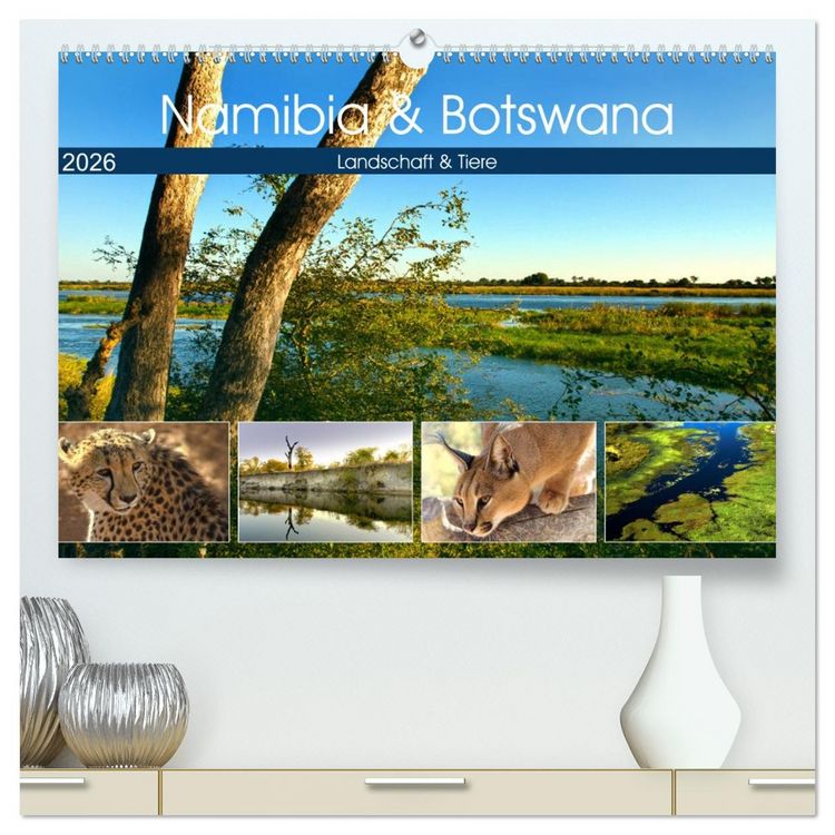 Produktbild: Namibia & Botswana (hochwertiger Premium Wandkalender 2026 DIN A2 quer), Kunstdruck in Hochglanz