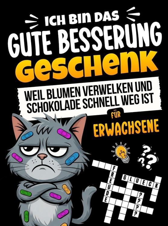 Produktbild: Ich bin das Gute Besserung Geschenk f&uuml;r Erwachsene - Weil Blumen verwelken und Schokolade schnell weg ist