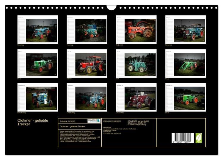 Produktbild: Oldtimer - geliebte Trecker (Wandkalender 2026 DIN A3 quer), CALVENDO Monatskalender