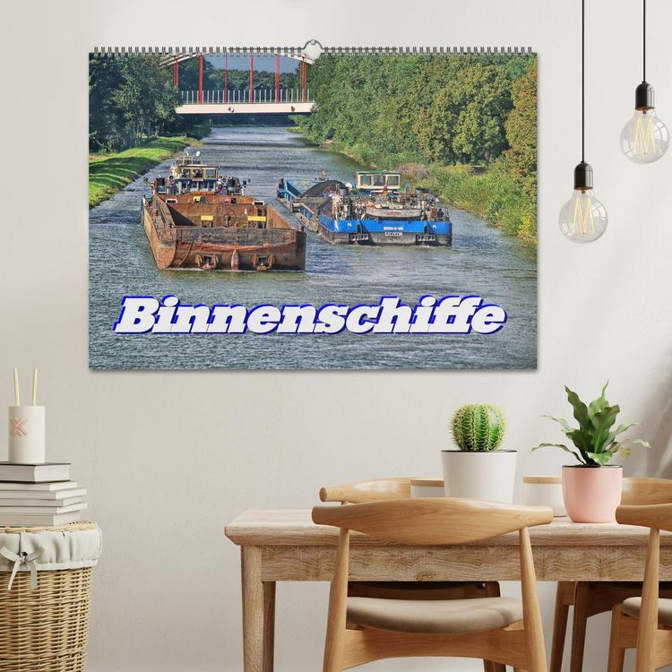 Produktbild: Binnenschiffe (Wandkalender 2026 DIN A2 quer), CALVENDO Monatskalender