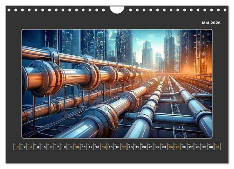 Produktbild: Zukunftsvision Megacity (Wandkalender 2026 DIN A4 quer), CALVENDO Monatskalender