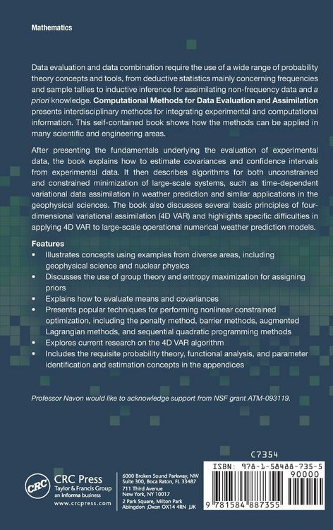 Produktbild: Computational Methods for Data Evaluation and Assimilation