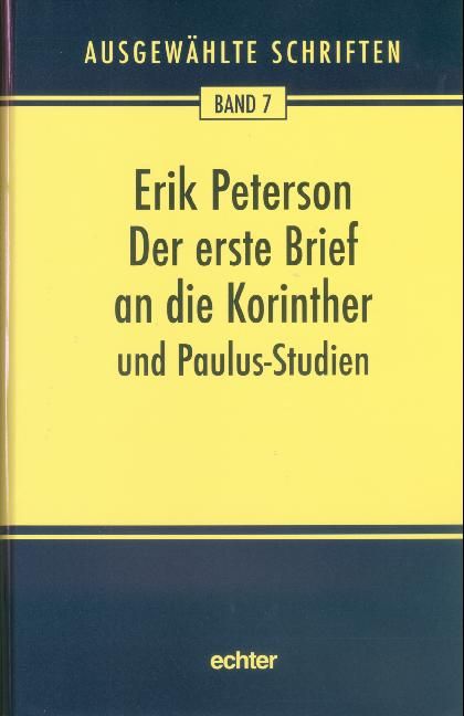 Produktbild: Ausgew&auml;hlte Schriften / Der erste Brief an die Korinther