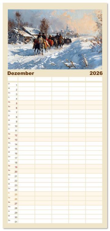 Produktbild: Familienplaner 2026 - Reise mit der ostslawischen Seele mit 5 Spalten (Wandkalender, 21 x 45 cm) CALVENDO