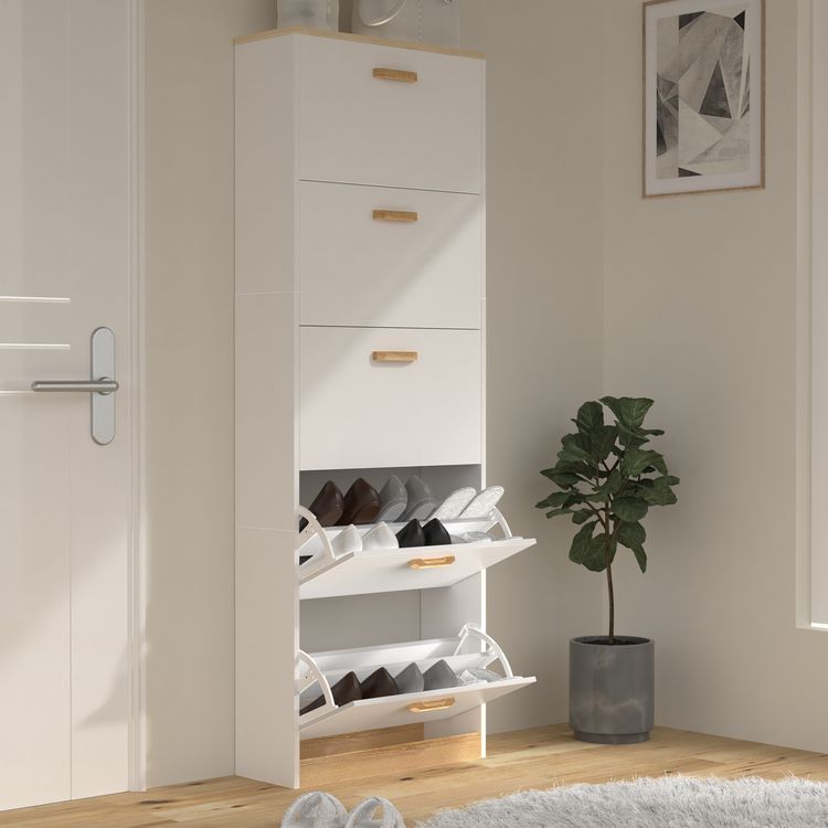 Produktbild: Holz Schuhregal Schuhschrank Schuhkipper Halom XL
