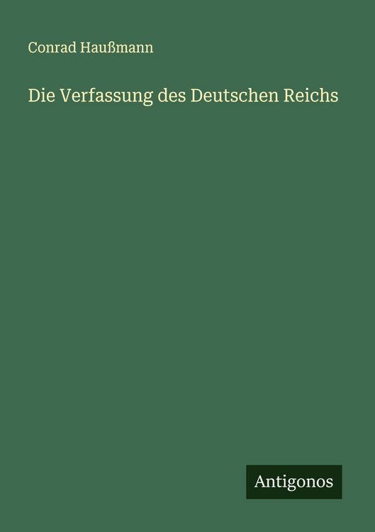 Produktbild: Die Verfassung des Deutschen Reichs
