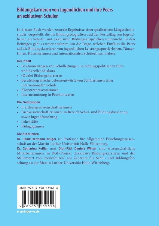Produktbild: Bildungskarrieren von Jugendlichen und ihre Peers an exklusiven Schulen