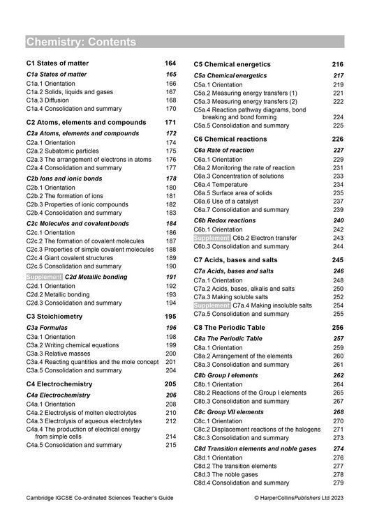Produktbild: Cambridge Igcse(tm) Co-Ordinated Sciences Teacher Guide