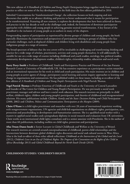 Produktbild: A Handbook of Children and Young People's Participation