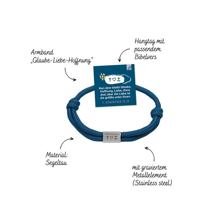 Produktbild: Armband Glaube-Liebe-Hoffnung