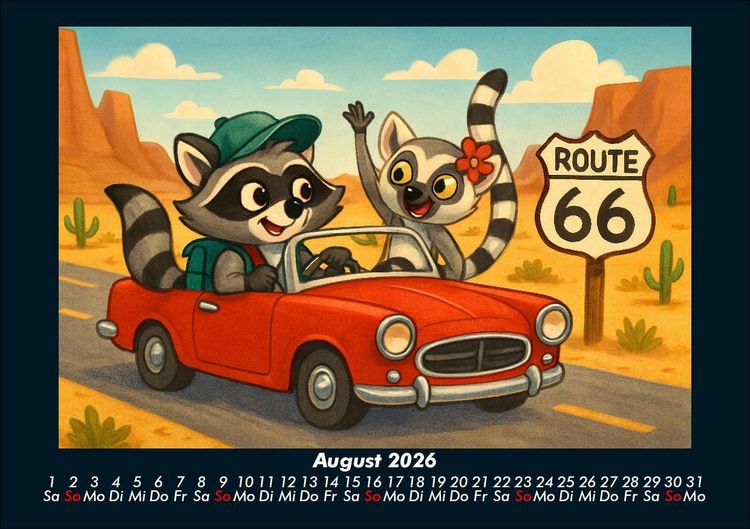 Produktbild: Rocco & Lulu - Reise durch die USA 2026 Fotokalender DIN A5